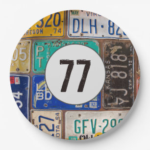 Rusty License Plates 77th Birthday