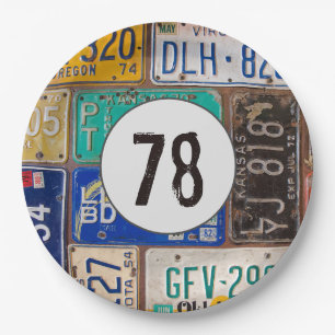 Rusty License Plates 78th Birthday