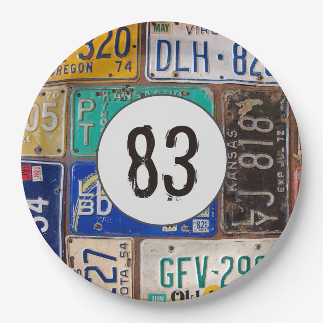 Rusty License Plates 83rd Birthday (Front)