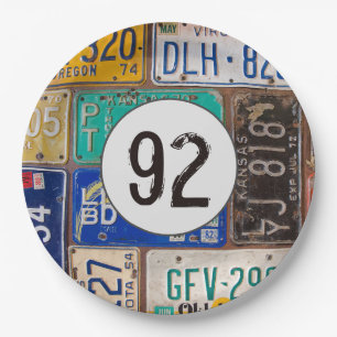 Rusty License Plates 92nd Birthday