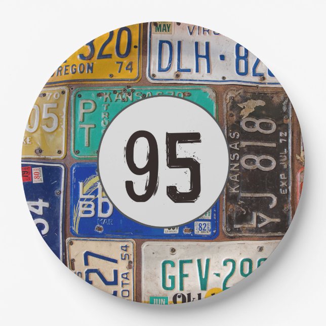 Rusty License Plates 95th Birthday (Front)