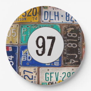Rusty License Plates 97th Birthday