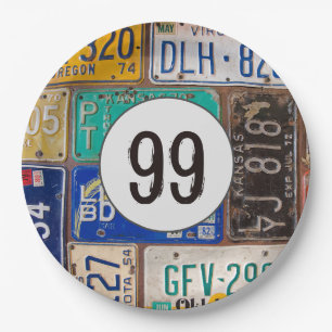 Rusty License Plates 99th Birthday