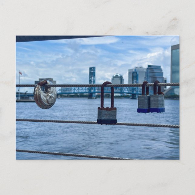 Rusty Love Locks  Postcard (Front)