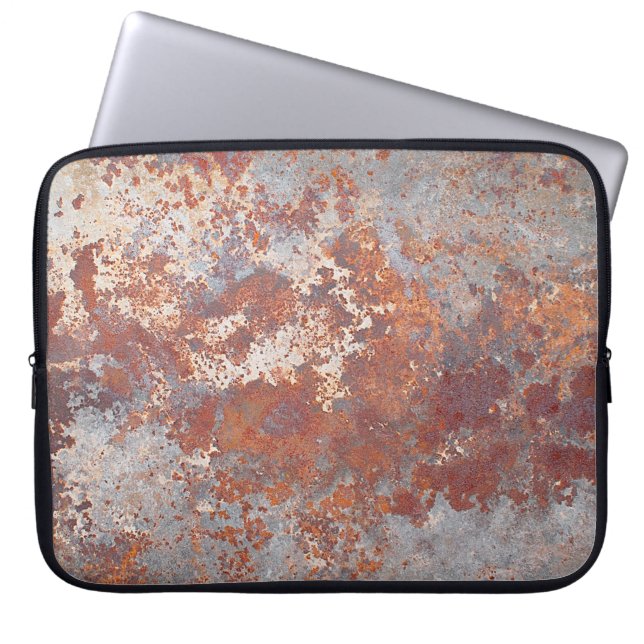 Rusty metal background laptop sleeve (Front)