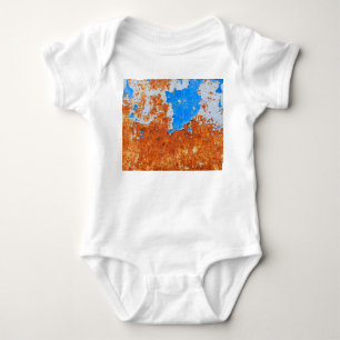 Rusty Metal: Grunge Textures Pattern Baby Bodysuit