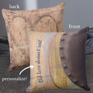 Rusty metal object cushion