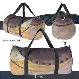 Rusty metal object  duffle bag