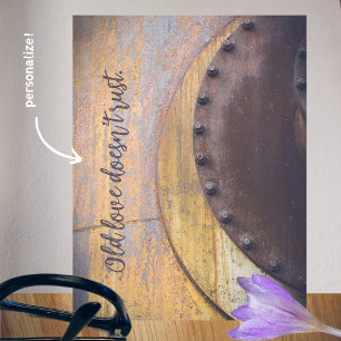 Rusty metal object postcard