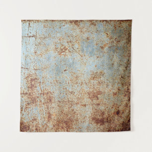 Rusty metal panel, textured background tapestry