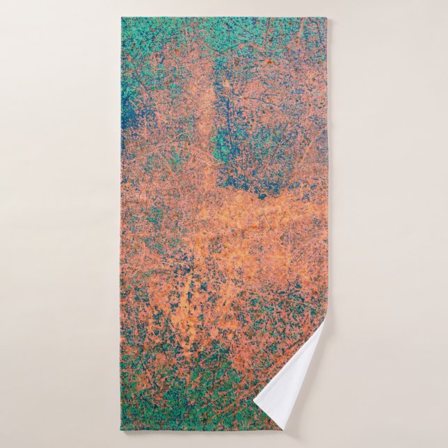 Rusty metal plate background texture. Steel plate  Bath Towel (Bath Towel)