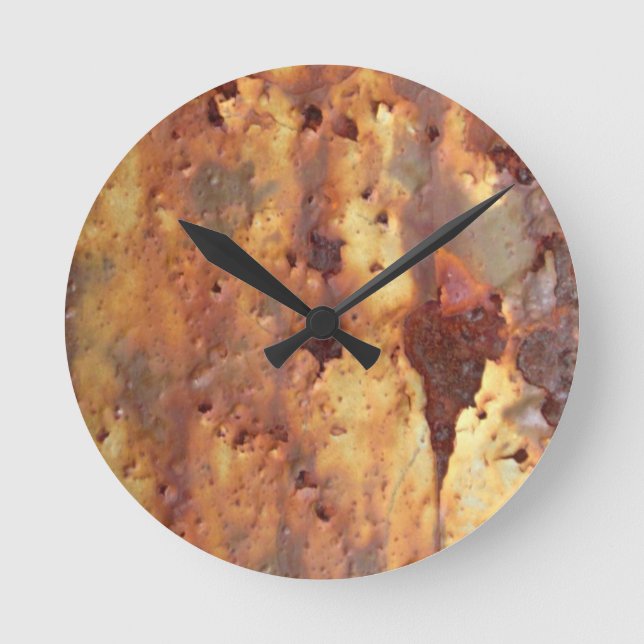 Rusty Metal Round Clock (Front)