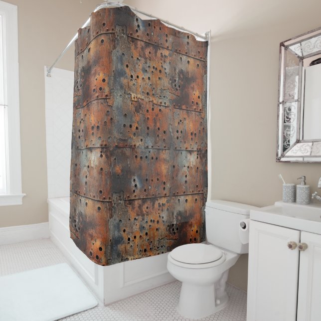 Rusty Metal Shower Curtain (In Situ)