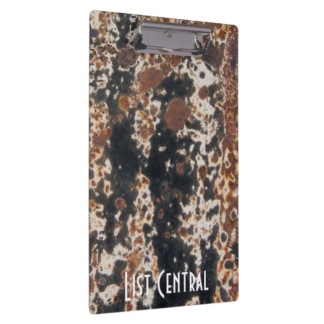 Rusty Metal Steampunk Background Template Clipboard (Right)