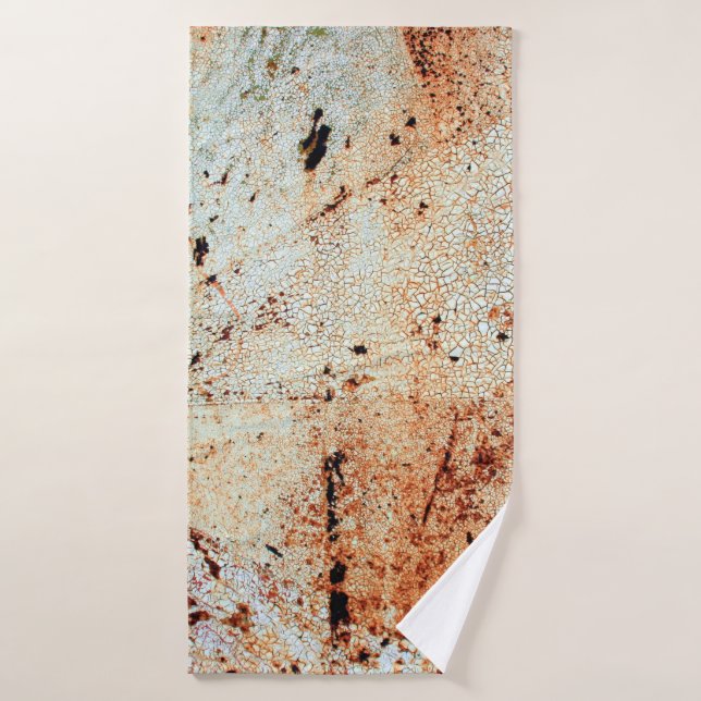 Rusty metal surfaceabstract, aging, home decor, bu bath towel (Bath Towel)
