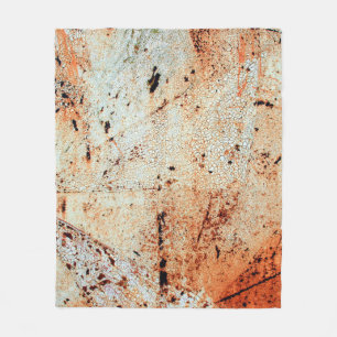 Rusty metal surfaceabstract, aging, home decor, bu fleece blanket