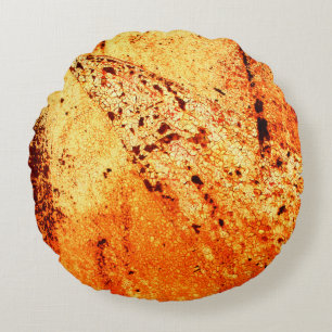 Rusty metal surfaceabstract, aging, home decor, bu round cushion