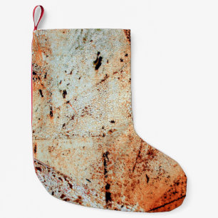 Rusty metal surfaceabstract, aging, home decor, bu small christmas stocking