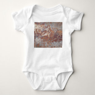 Rusty Metal Texture Background Baby Bodysuit