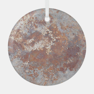 Rusty Metal Texture Background Glass Tree Decoration