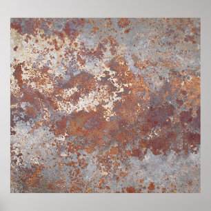 Rusty Metal Texture Background Poster