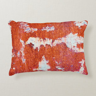 Rusty metal texturegrunge, textured, abstract, age decorative cushion