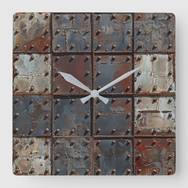 Rusty Metal Wall Clock (Front)