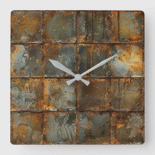 Rusty Metal Wall Clock