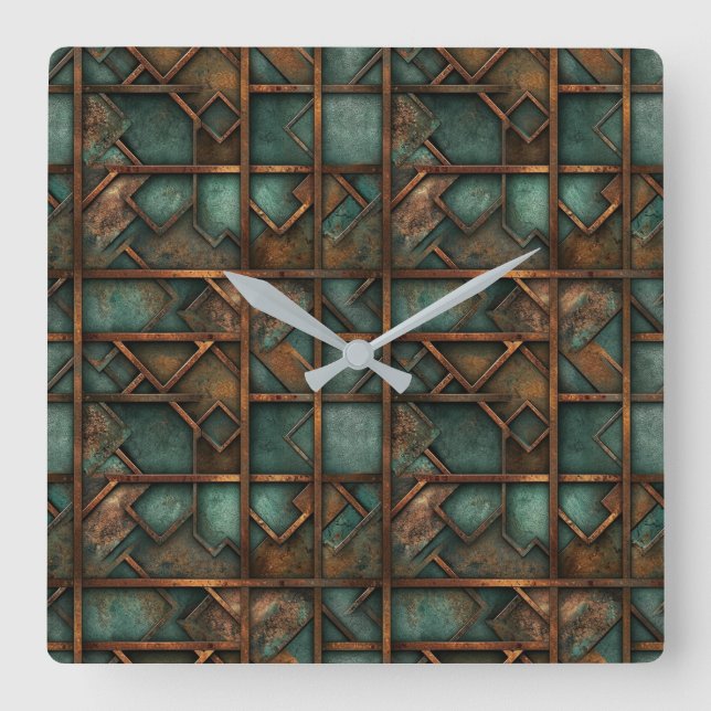 Rusty Metal Wall Clock (Front)