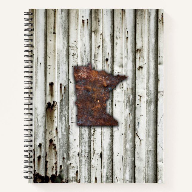 Rusty Minnesota Shape Notebook (Front)