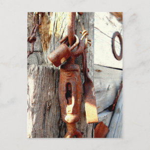 Rusty Old Chain And Tools Postcard