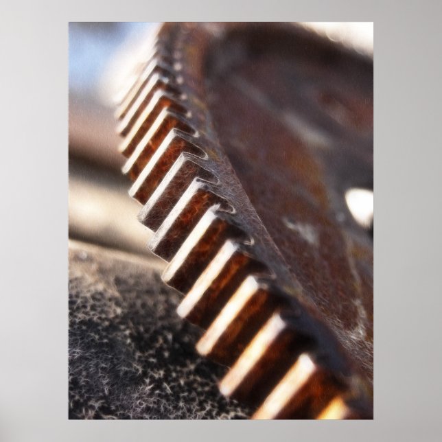 Rusty Old Cog Wheel Poster (Front)