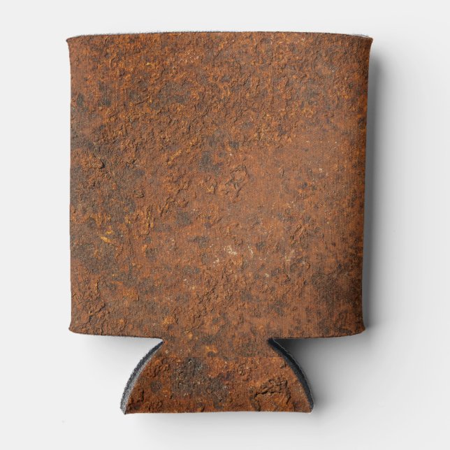 Rusty old metal: iron texture. can cooler (Front)