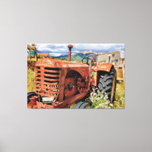 Rusty Old Vintage Tractor Canvas Print