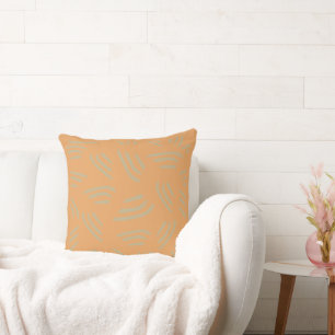 Rusty Orange Flecked Throw Pillow