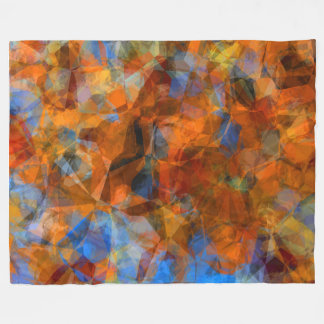 Rusty Orange Modern Abstract Design Fleece Blanket