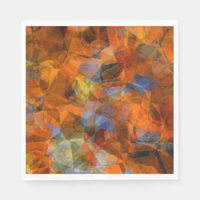 Rusty Orange Modern Abstract Design Napkin (Front)