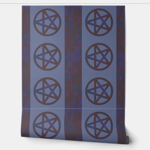 Rusty Pentagram Wallpaper Border Blue