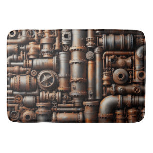 Rusty Pipes Bath Mat