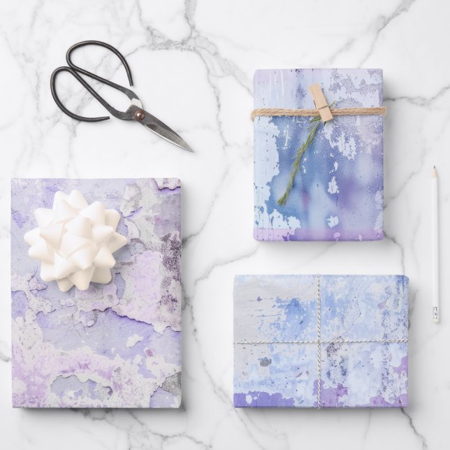 Rusty Purple Paint Watercolor Wrapping Paper Sheet (Front)