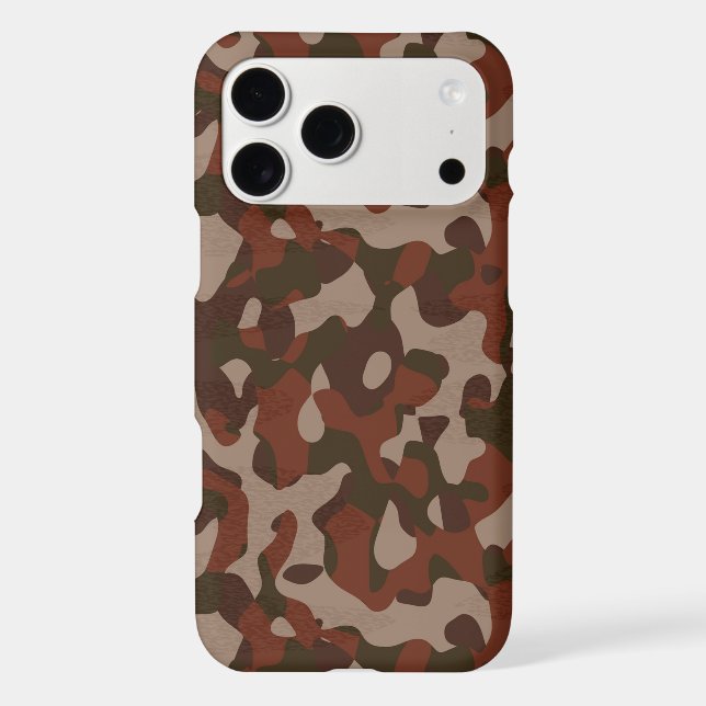 Rusty Red and Dark Olive Camo abstract (Back)