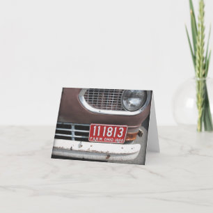 Rusty Red Farm Truck blank note card