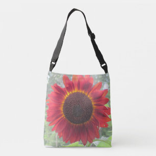 Rusty Red Sunflower Crossbody Bag