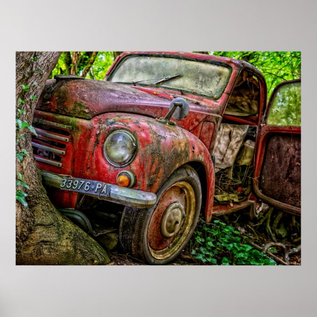 Rusty Red Truck Vintage Poster (Front)