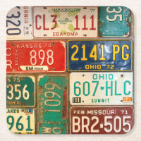 Rusty Retro License Plates