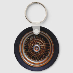 Rusty Roadmaster Tire Key Ring