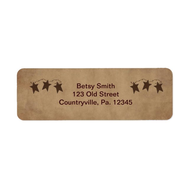 Rusty Stars Address Label (Front)