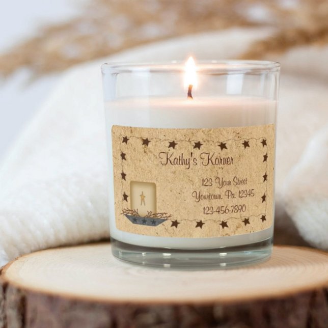 Rusty Stars and Candle Label (Creator Uploaded)