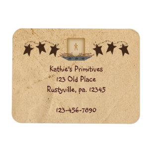 Rusty Stars And Candle Premium Magnet
