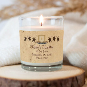 Rusty Stars and Candle Product Label